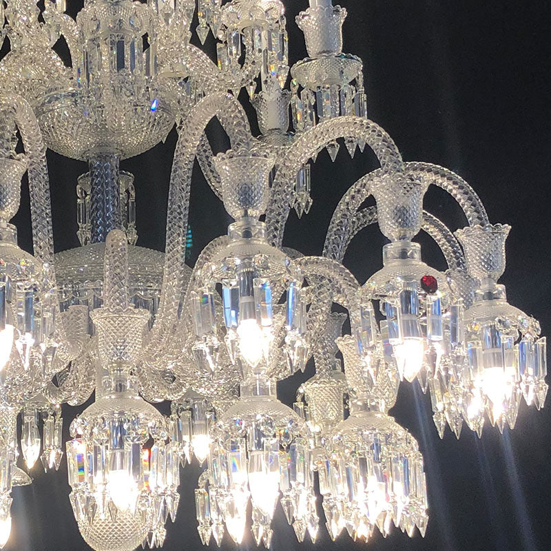36 Lights Replica Bacara Solstice Chandelier Clear Big Baccarat Lighting