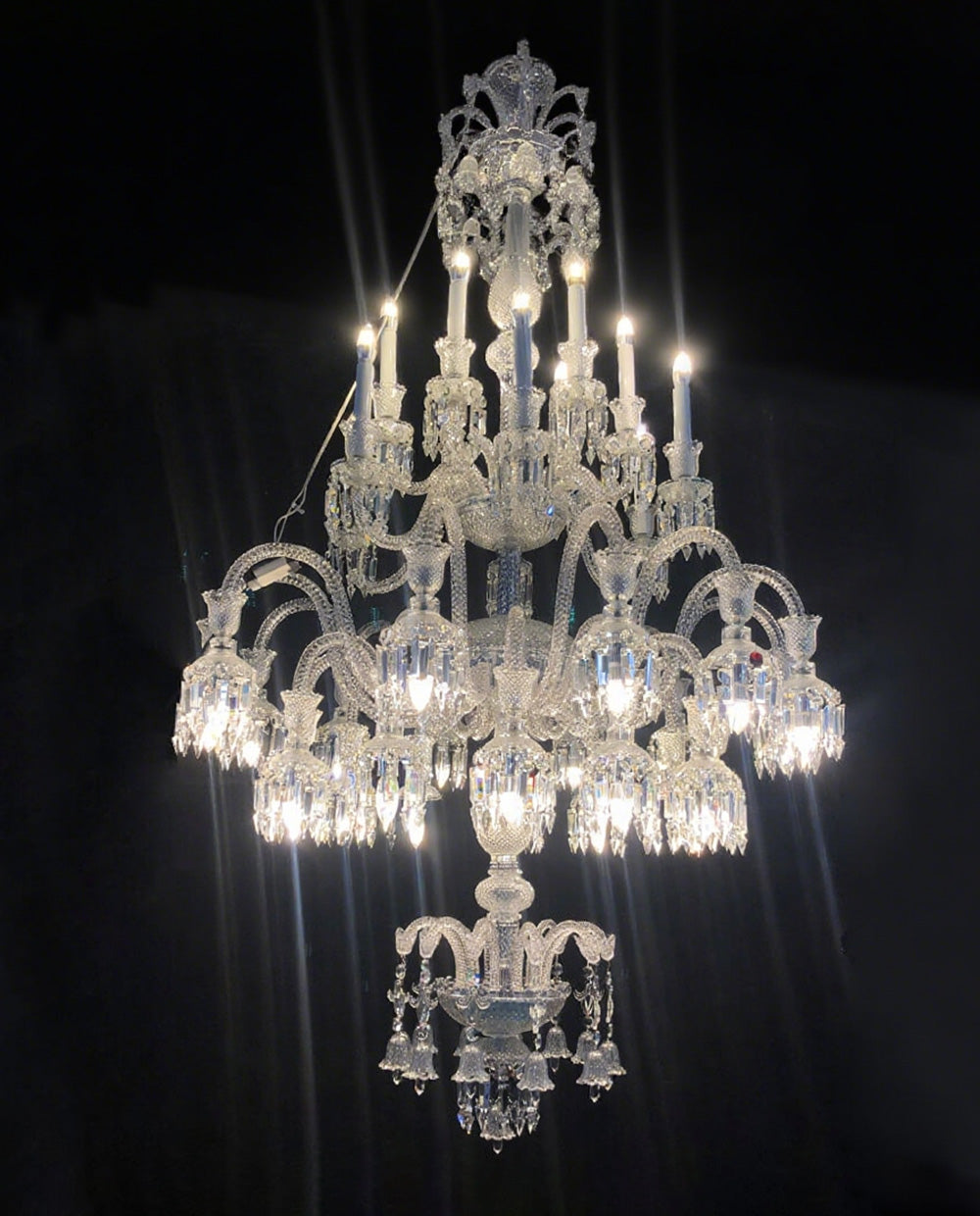 36 Lights Replica Bacara Solstice Chandelier Clear Big Baccarat Lighting