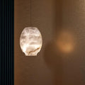 Merlin Modern Luxury Alabaster Lantern Pendant Light, Bar Pendant Light