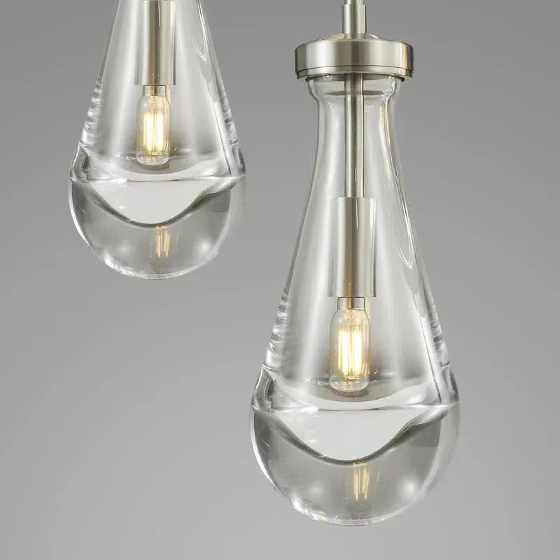 Raindrop Round Chandelier 2-Light 5''