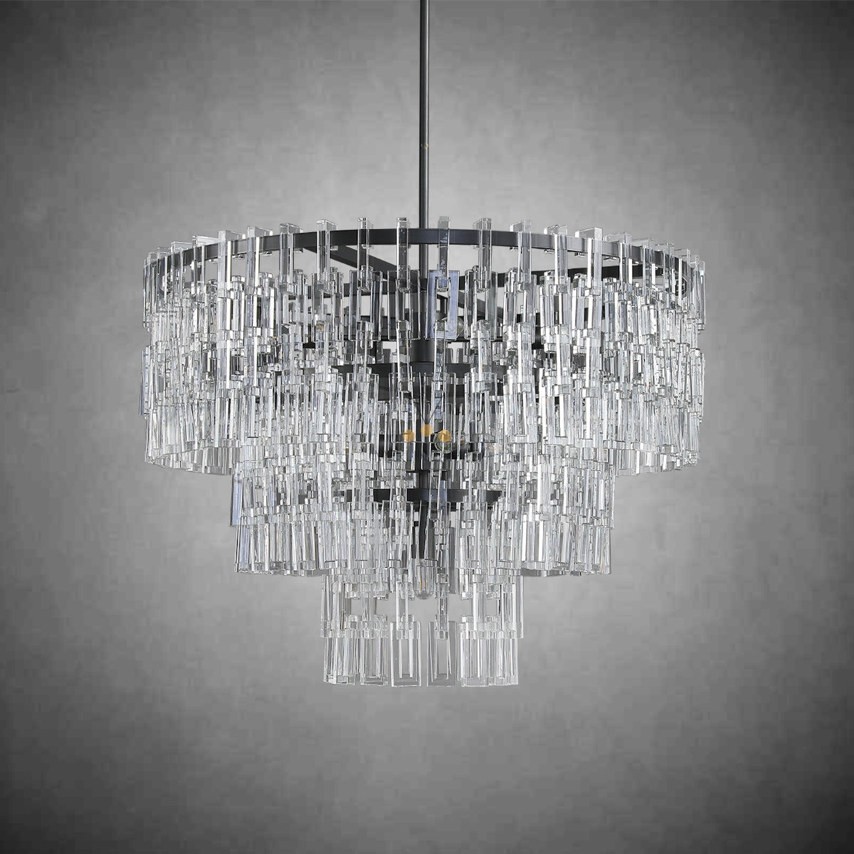 Melody K9 Crystal Tiered Round Chandelir for Living Room Bedroom, Kitchen Island