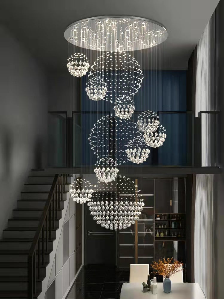 Huge Customization Beautiful Modern Chandeliers For Hotel Shopping Mall Staircase Living room High Ceilings Sloped Ceilings