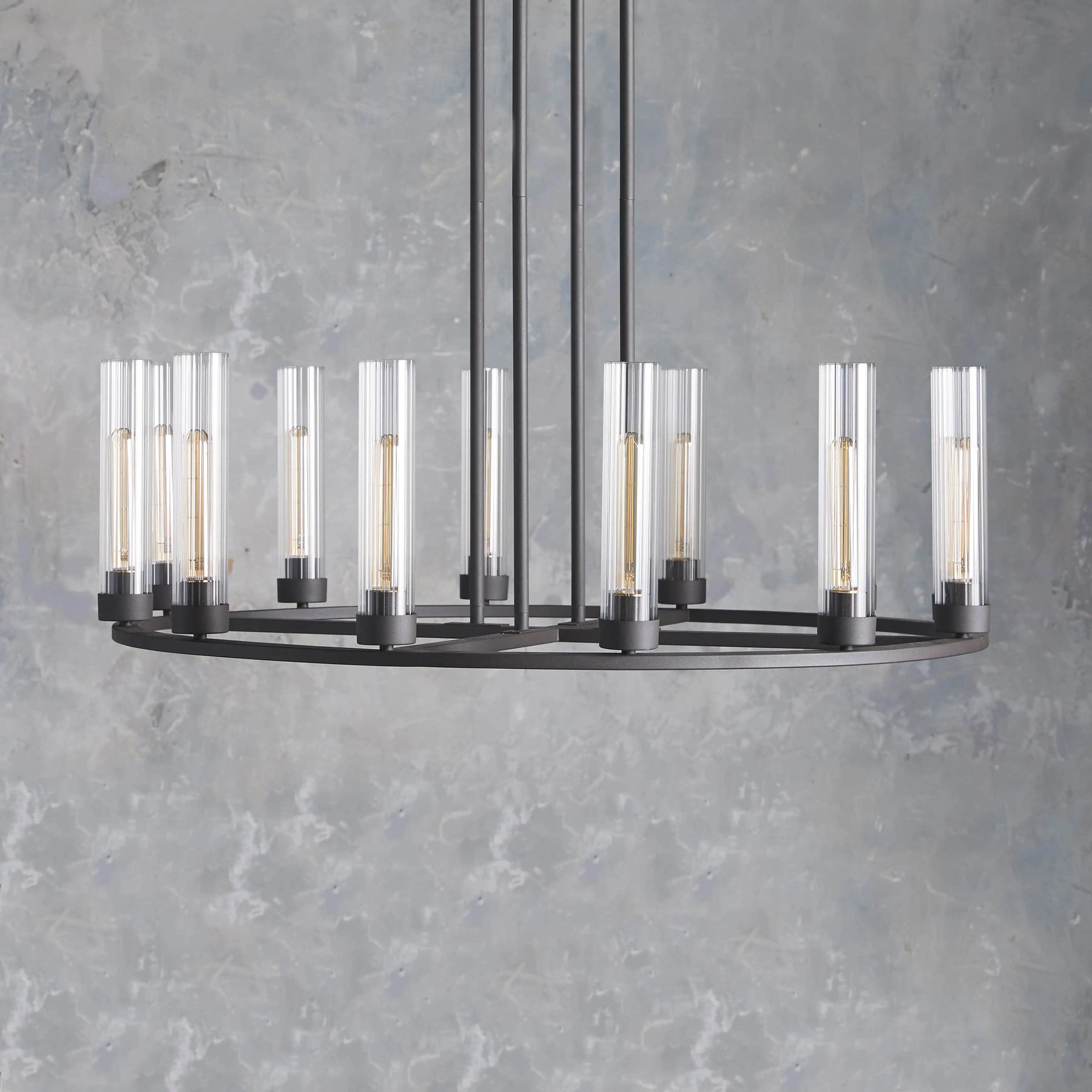 Andreas Round Glass Chandelier 30"W 40"W