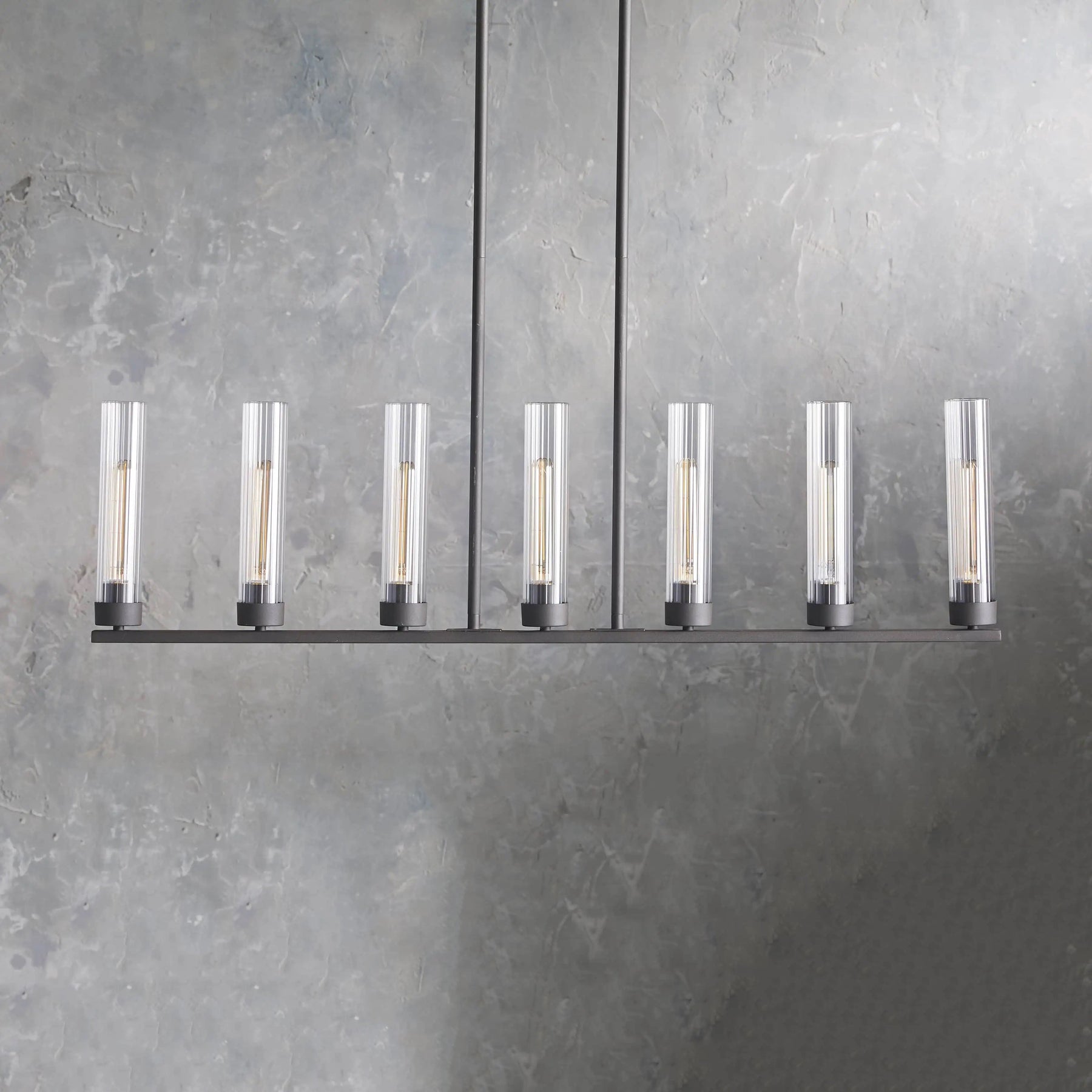 Andreas Glass Linear Chandelier Lighting
