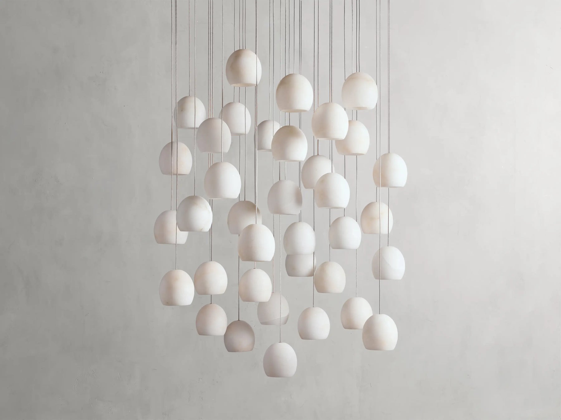 Maeva Round Alabaster Chandelier 13'' 21'' 36''