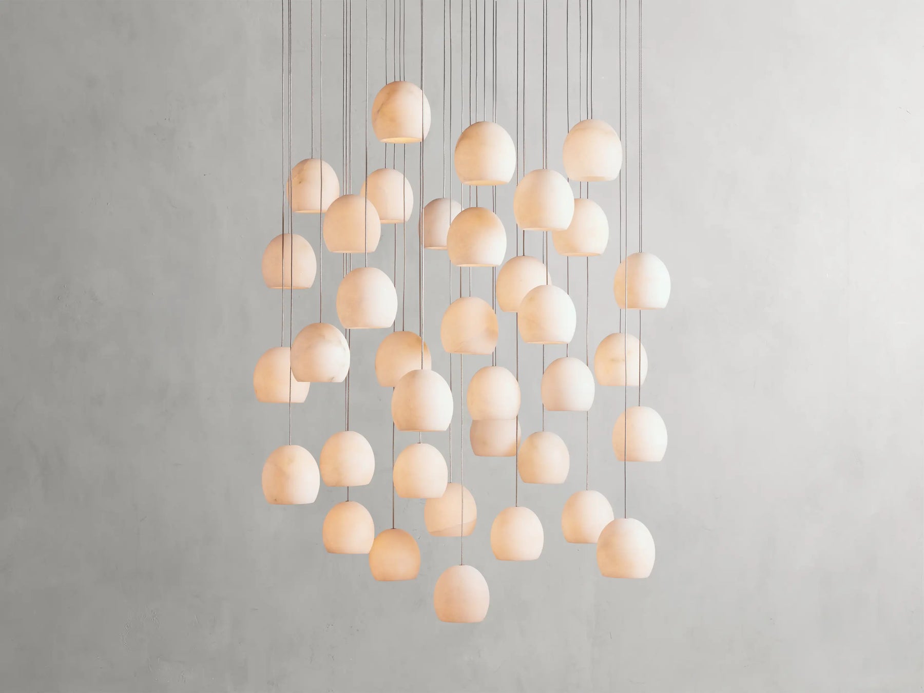 Maeva Round Alabaster Chandelier 13'' 21'' 36''