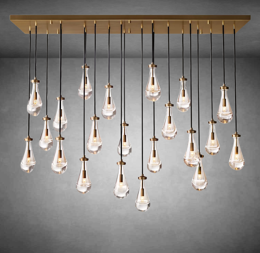 Raindrop Rectangular Chandelier