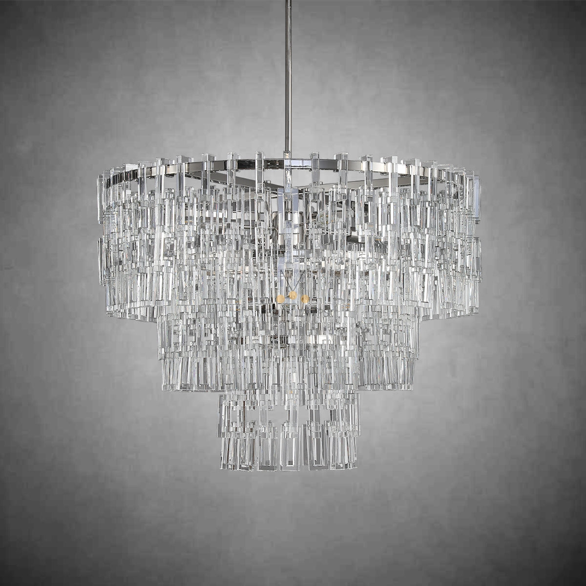Melody K9 Crystal Tiered Round Chandelir for Living Room Bedroom, Kitchen Island