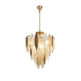 Larry Tiered Oval Glass Flush Mount Light