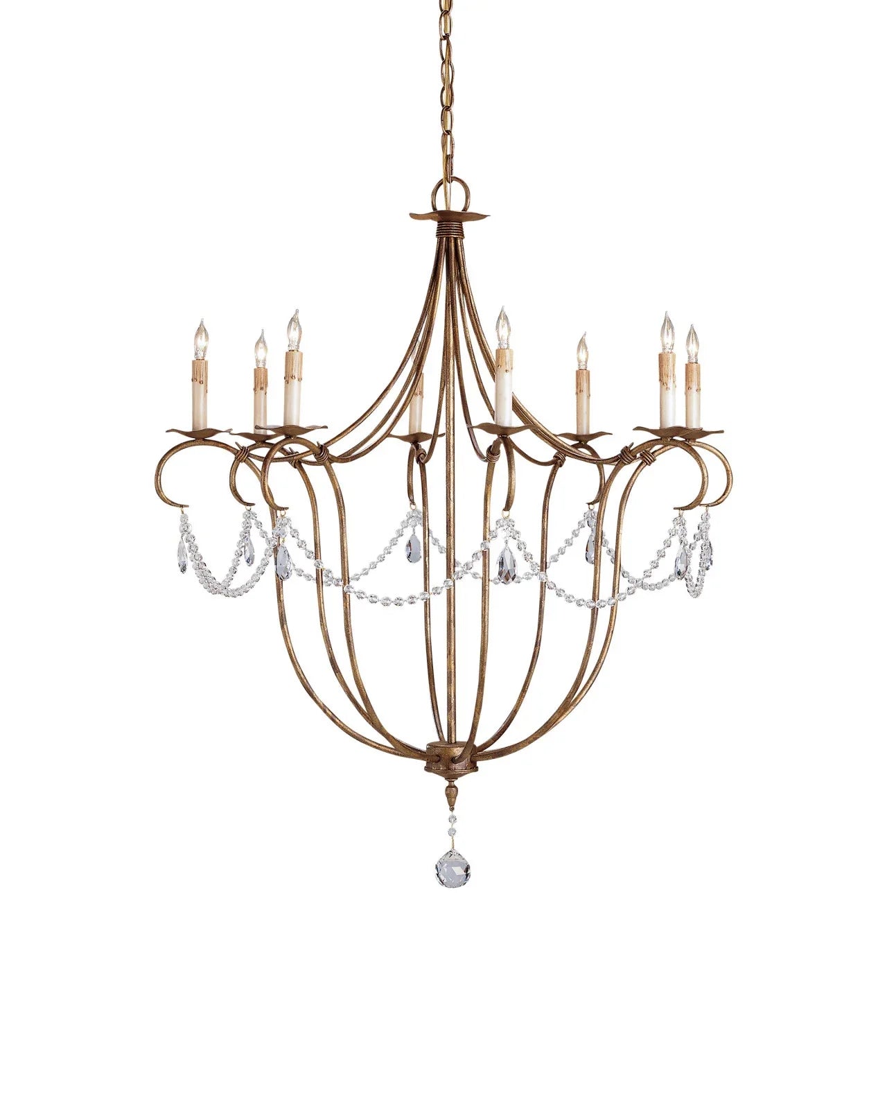 Crystal Lights Large Gold & Silver Chandelier For living room