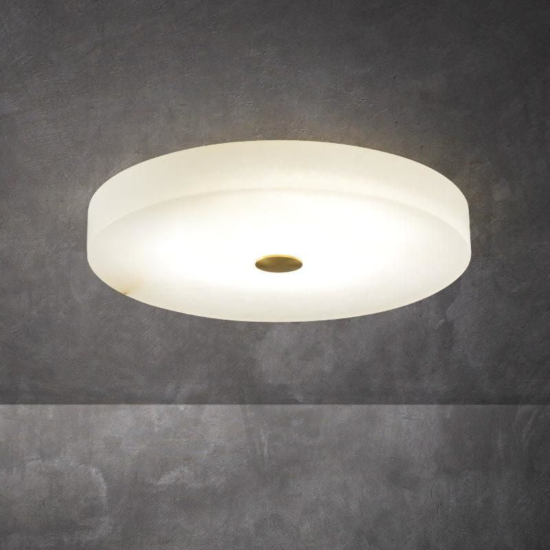 Alabaster Flush Mounted Round Led Chandelier chandeliers for dining room,chandeliers for stairways,chandeliers for foyer,chandeliers for bedrooms,chandeliers for kitchen,chandeliers for living room Rbrights 50CM