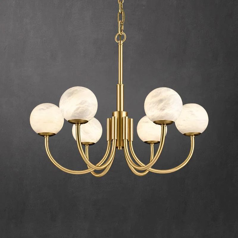Merlin Labster Modern Antique Brass Chandelier