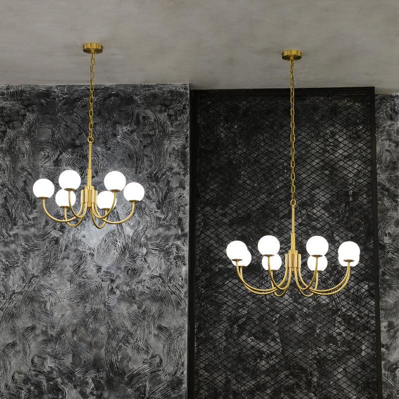 Merlin Labster Modern Antique Brass Chandelier