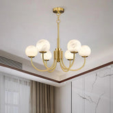 Merlin Labster Modern Antique Brass Chandelier