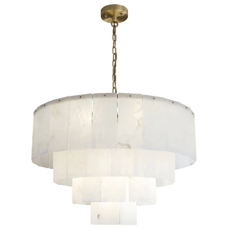 Alabaster Multi-Layer Modern Round Chandelier 31" 吊灯 rbrights