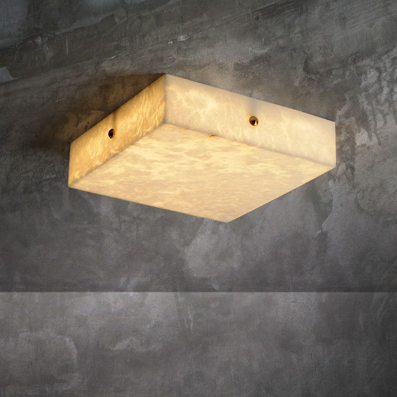 Alabaster Square Flushmount 壁灯灯具 rbrights 15.75"L