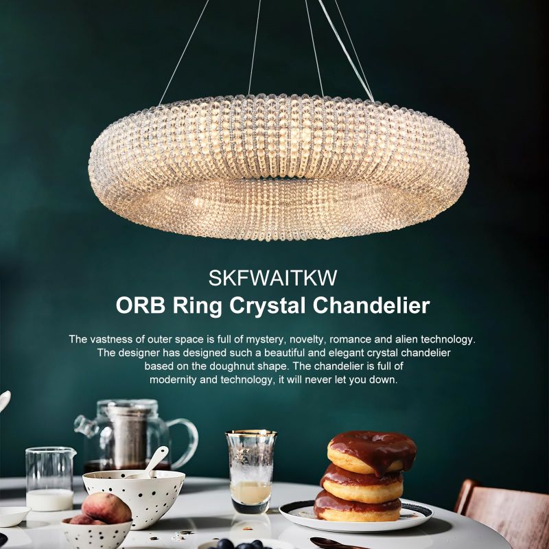 Alison Series Crystal Round LED Chandelier