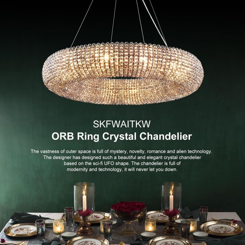 Alison Series Crystal Round LED Chandelier