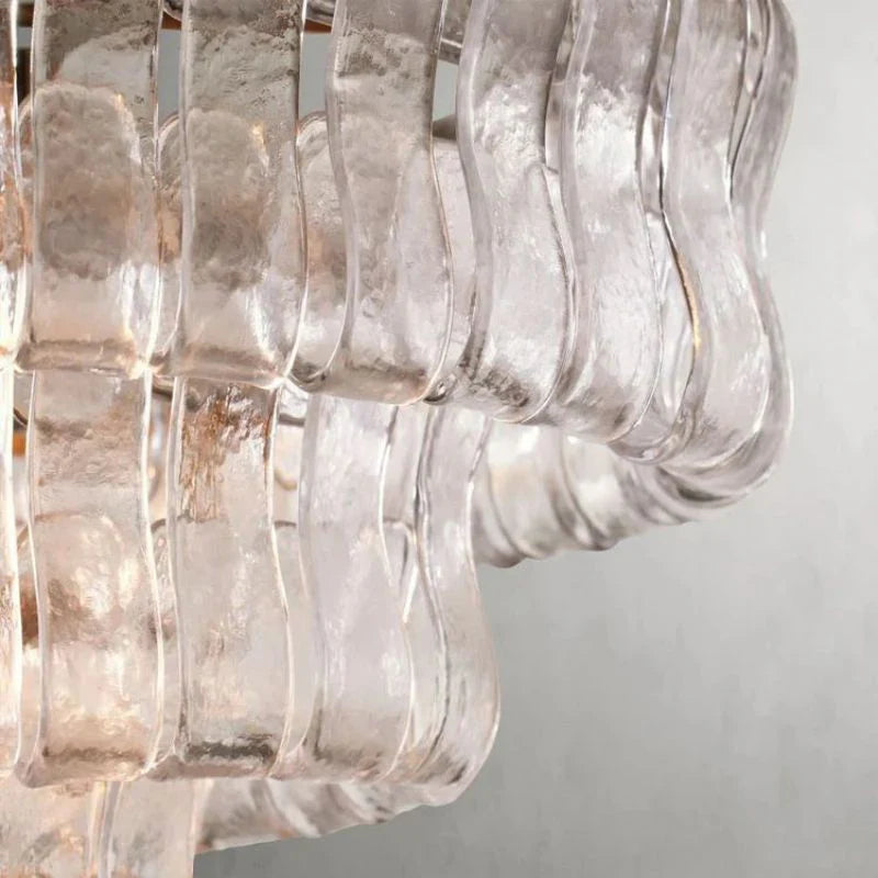 Ghiaccio Glass Oval Chandelier 54''65''