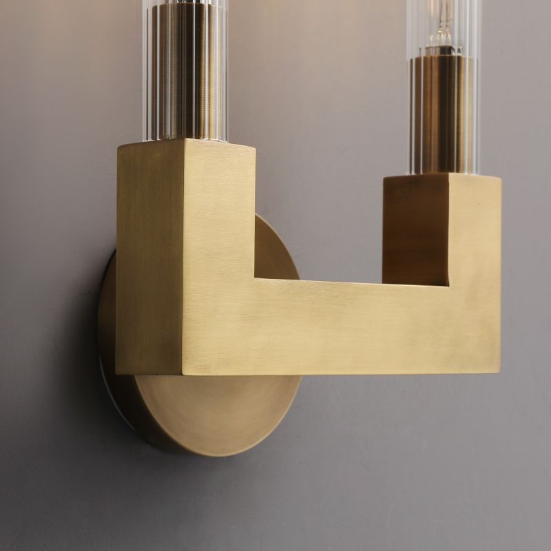 Candlestick Glass Wall Sconce