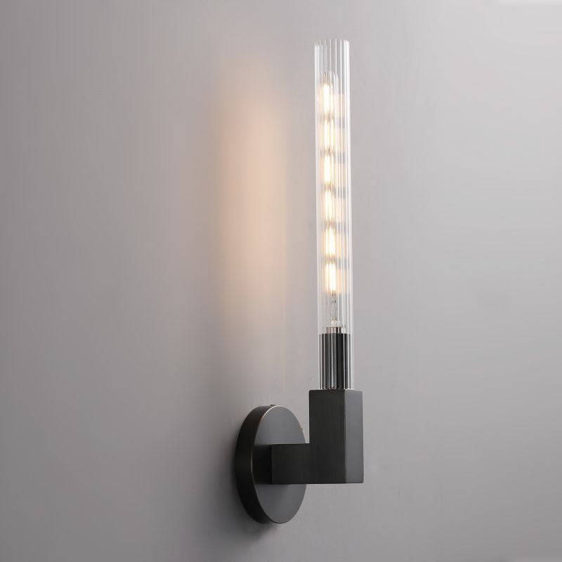 Candlestick Glass Wall Sconce