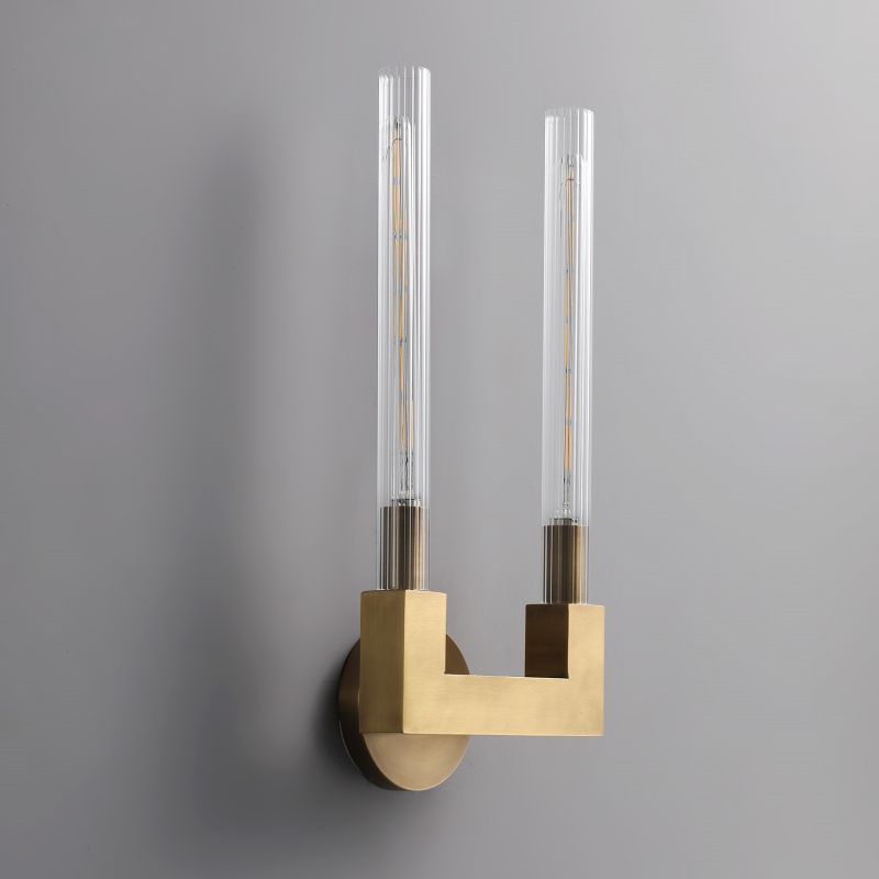 Candlestick Glass Wall Sconce