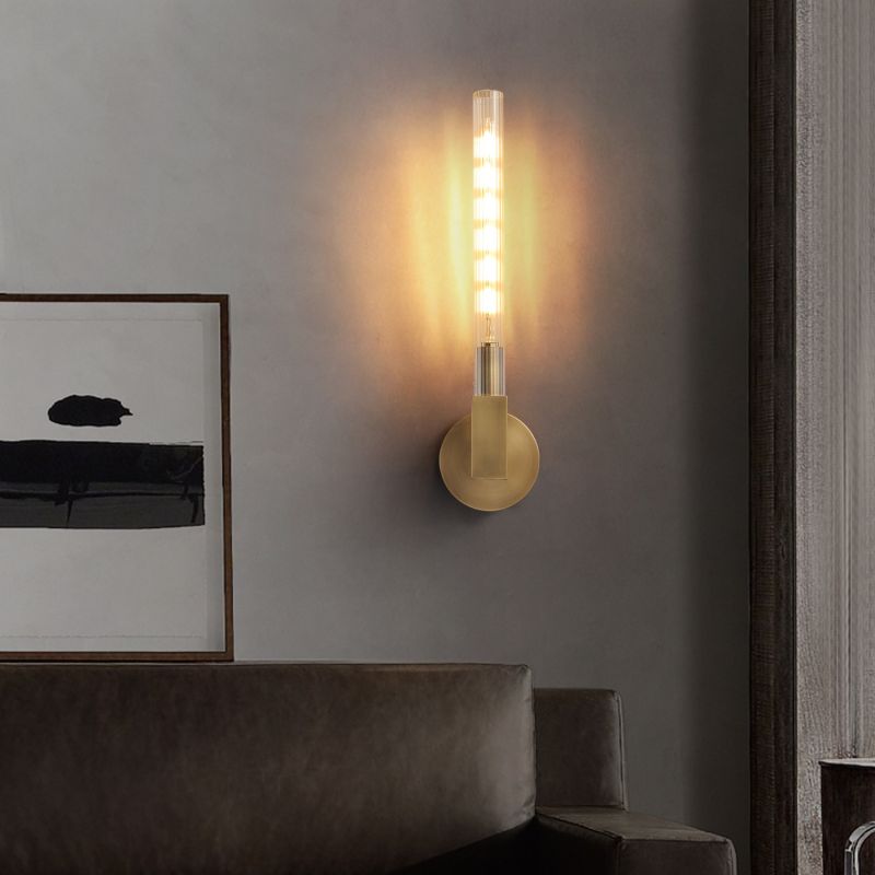 Candlestick Glass Wall Sconce