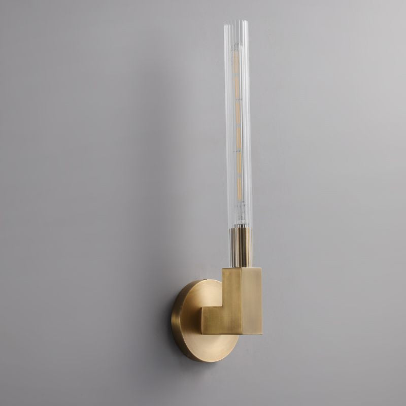 Candlestick Glass Wall Sconce