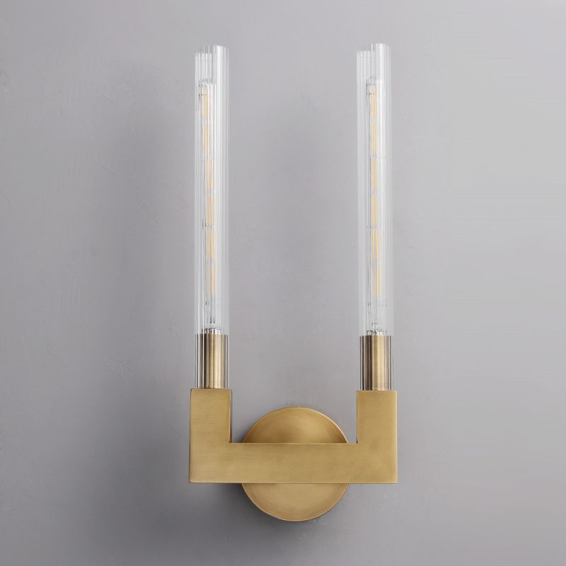 Candlestick Glass Wall Sconce