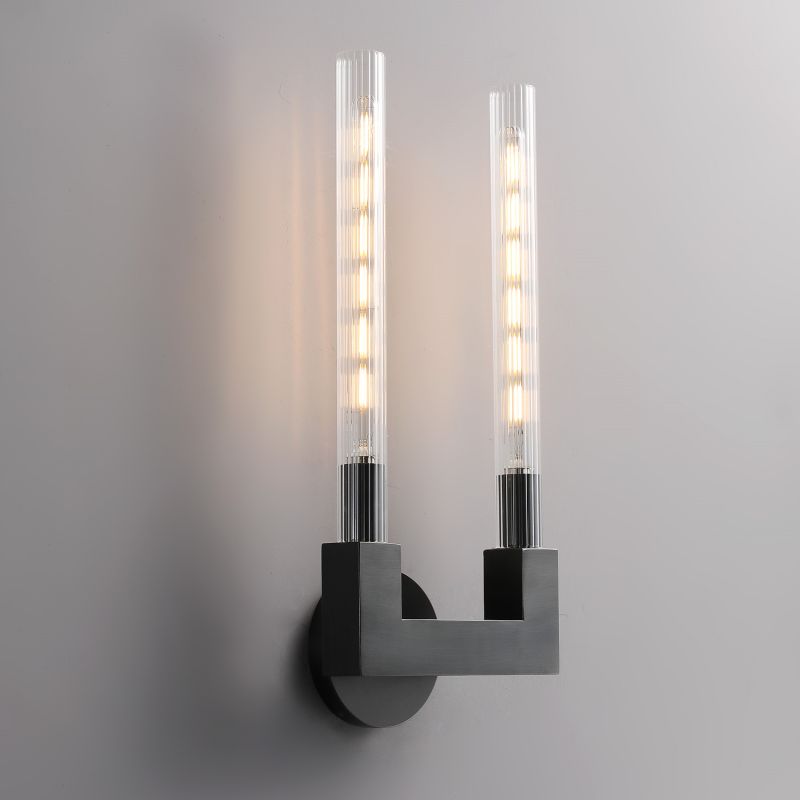 Candlestick Glass Wall Sconce