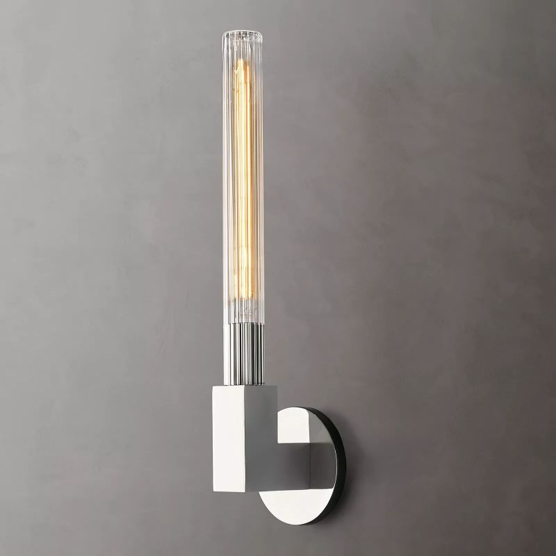 Candlestick Glass Wall Sconce