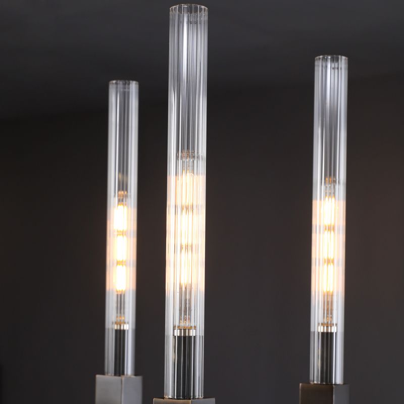 Pulse Candlestick Glass Linear Chandelier