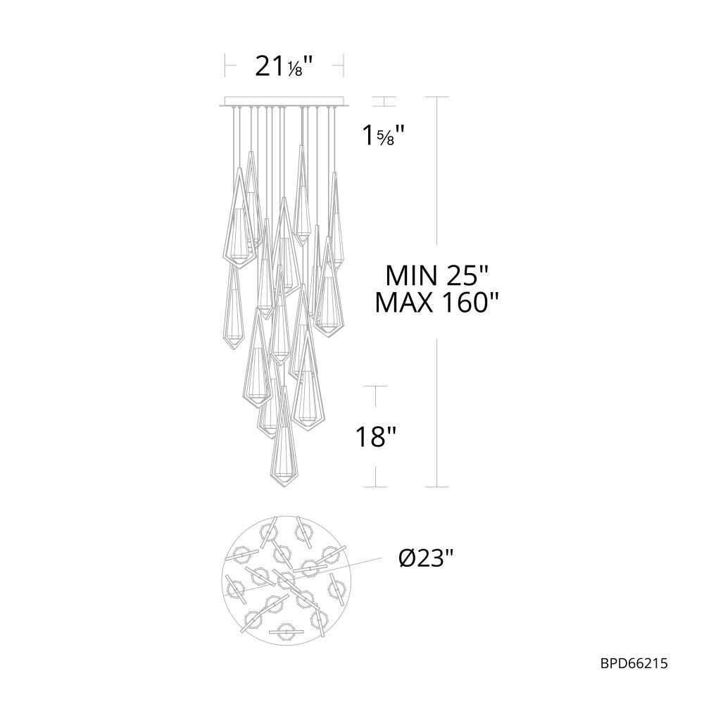 Devote Round Chandelier 14 Light