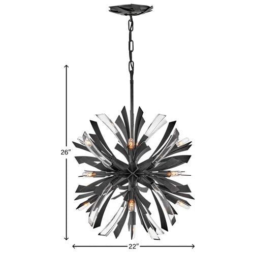 Bergamots Crystal Chandelier 22"D