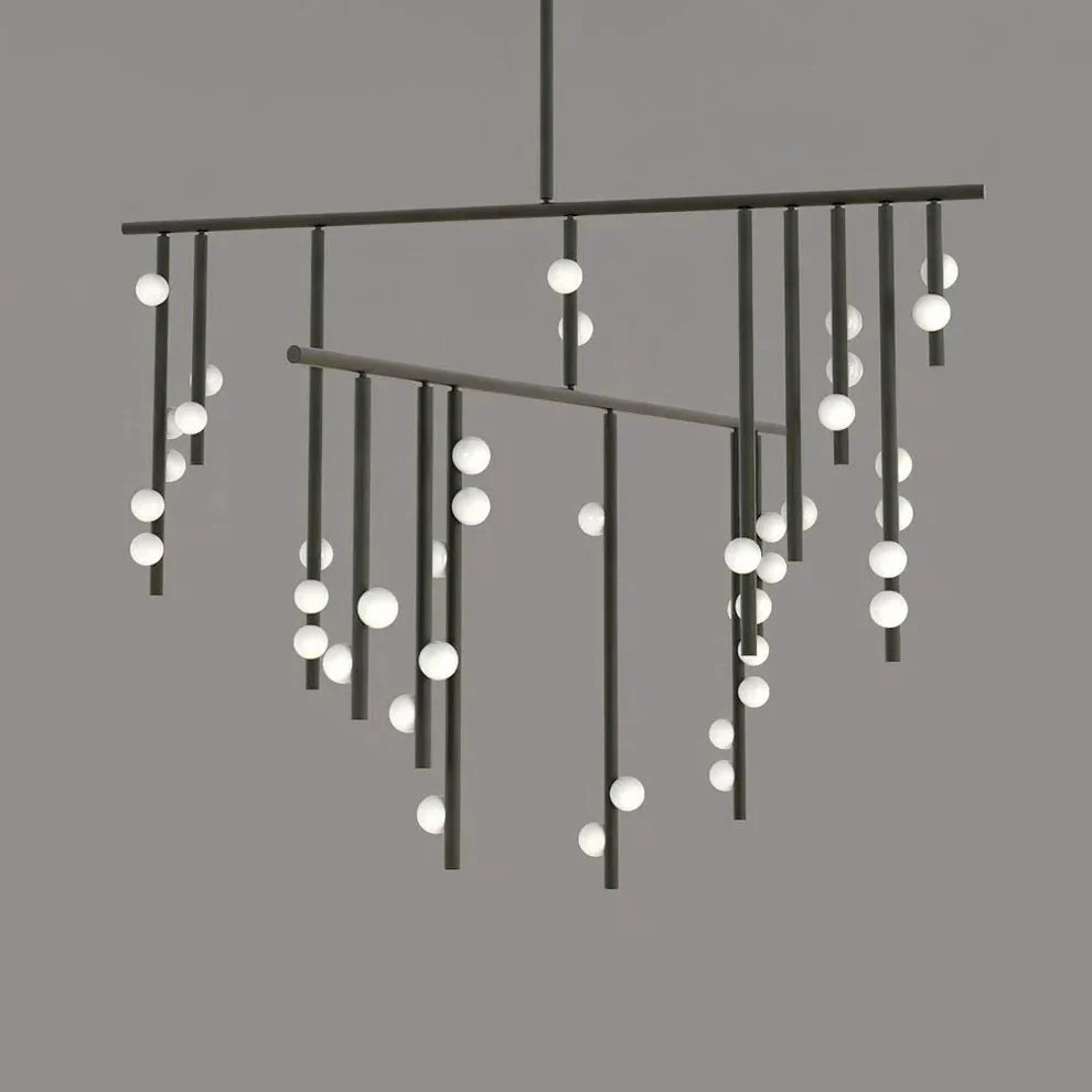 Brass Drop System Chandelier