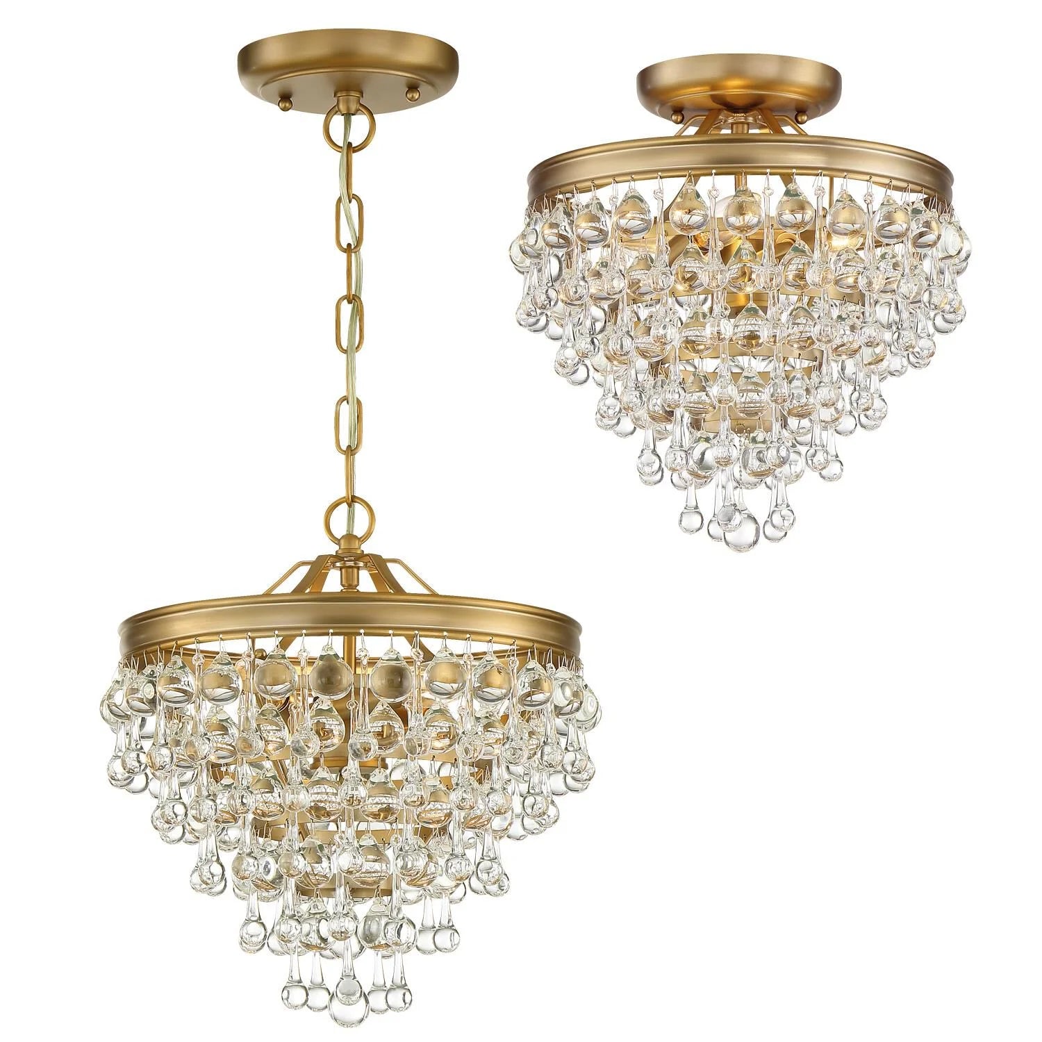 Calypso 13 Inch 3 Light Mini Chandelier