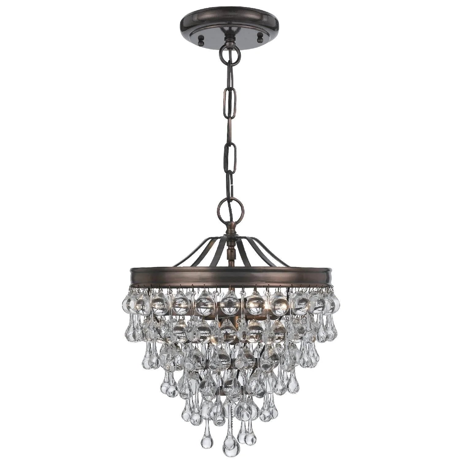 Calypso 13 Inch 3 Light Mini Chandelier