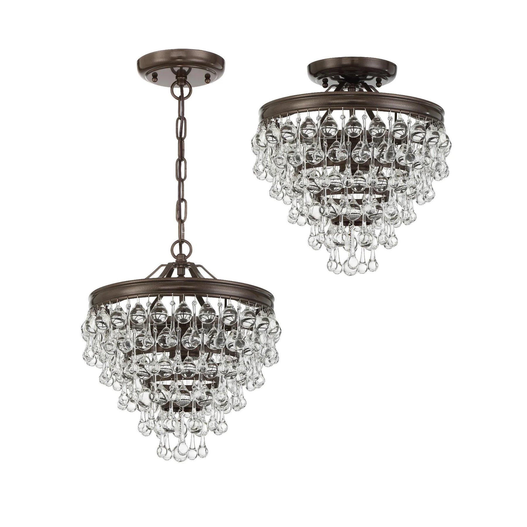 Calypso 13 Inch 3 Light Mini Chandelier