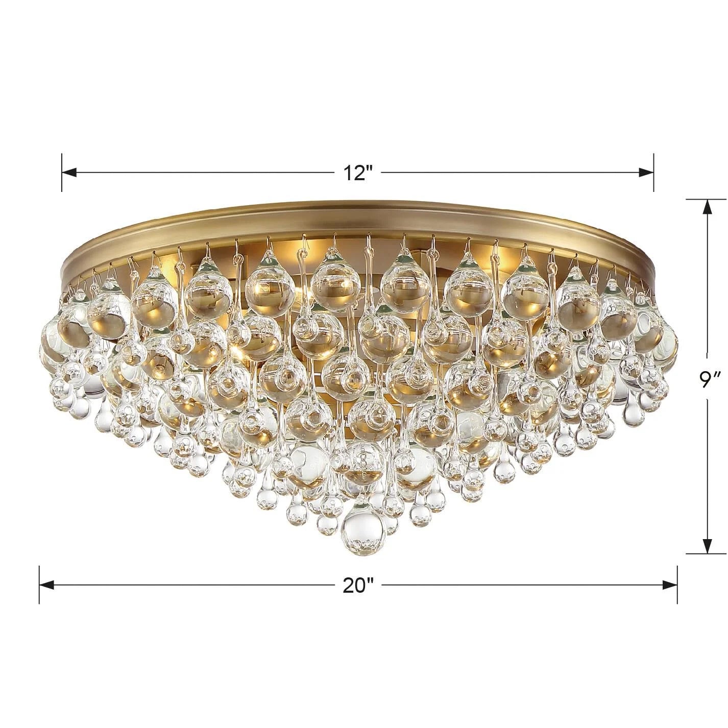 Calypso 20 Inch 6-Light Crystal Flush Mount
