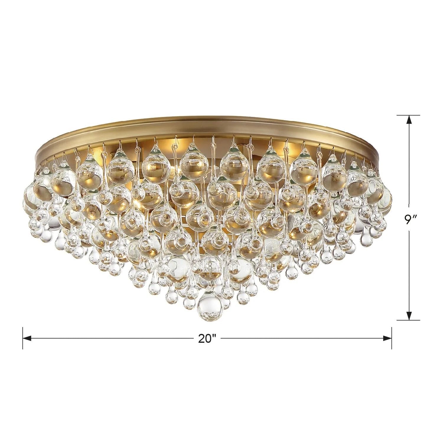 Calypso 20 Inch 6-Light Crystal Flush Mount