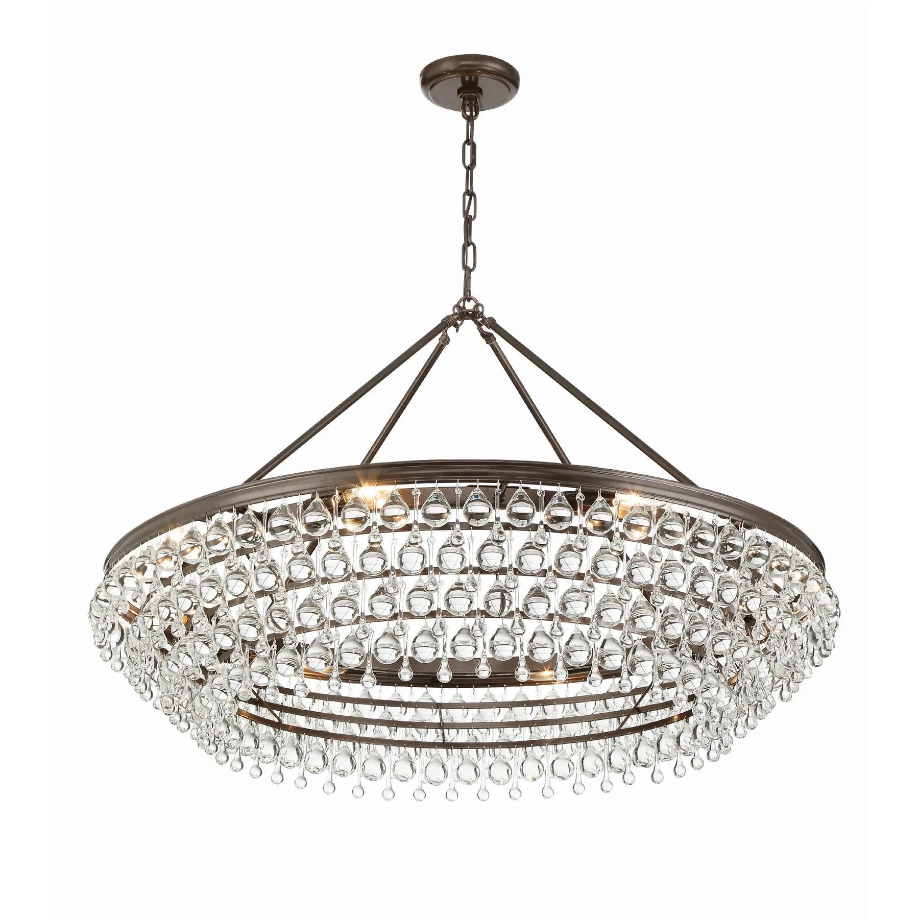 Calypso 8-Light Chandelier with Clear Crystal Drops