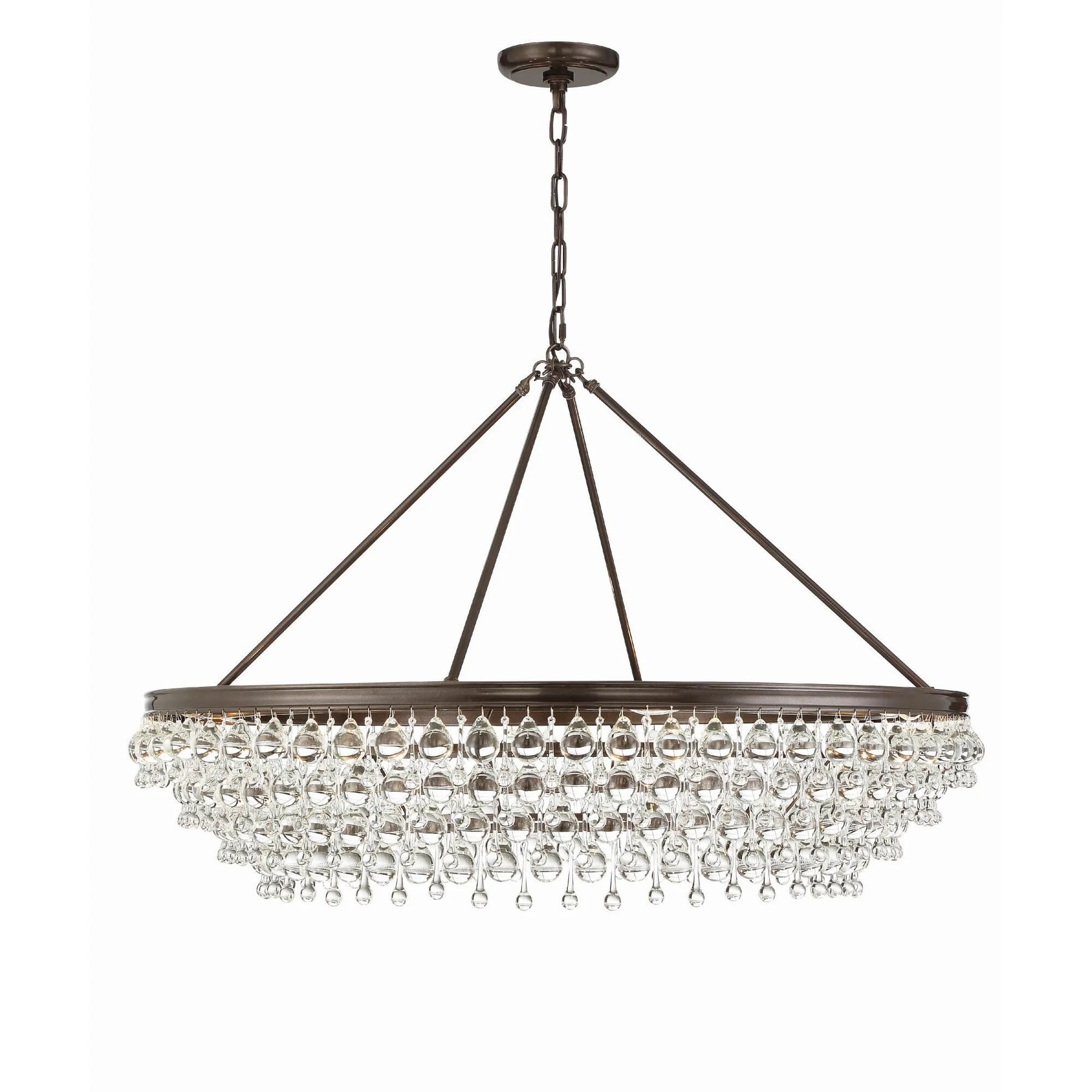 Calypso 8-Light Chandelier with Clear Crystal Drops