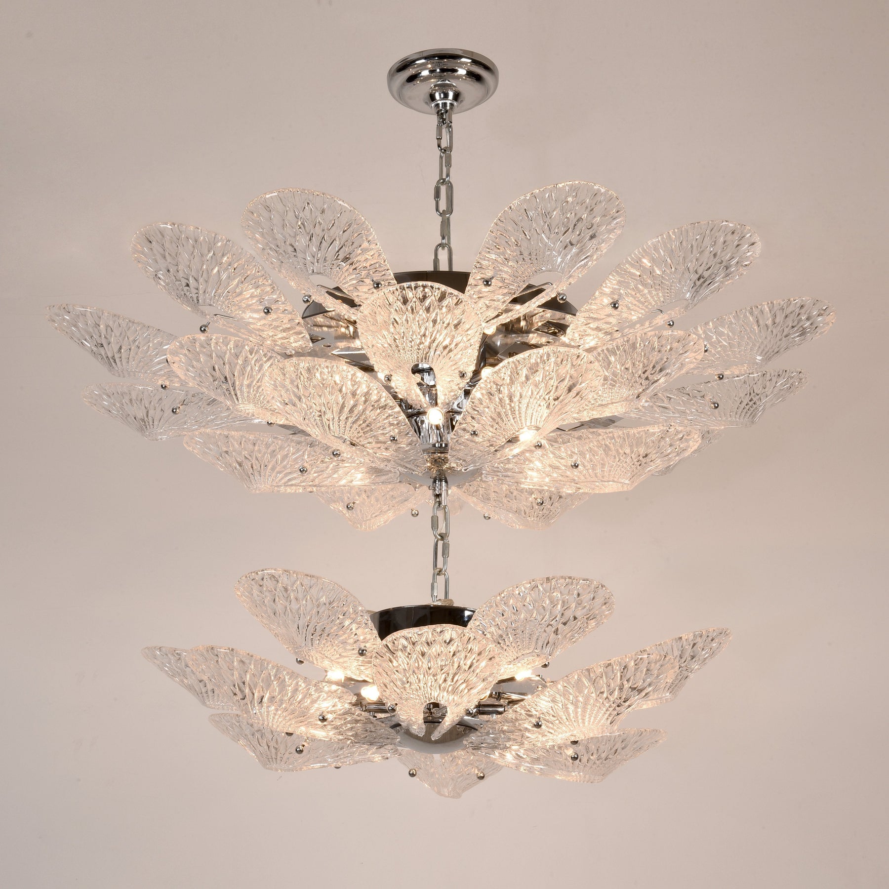 Bella 2-Tier Glass Flower Chandelier