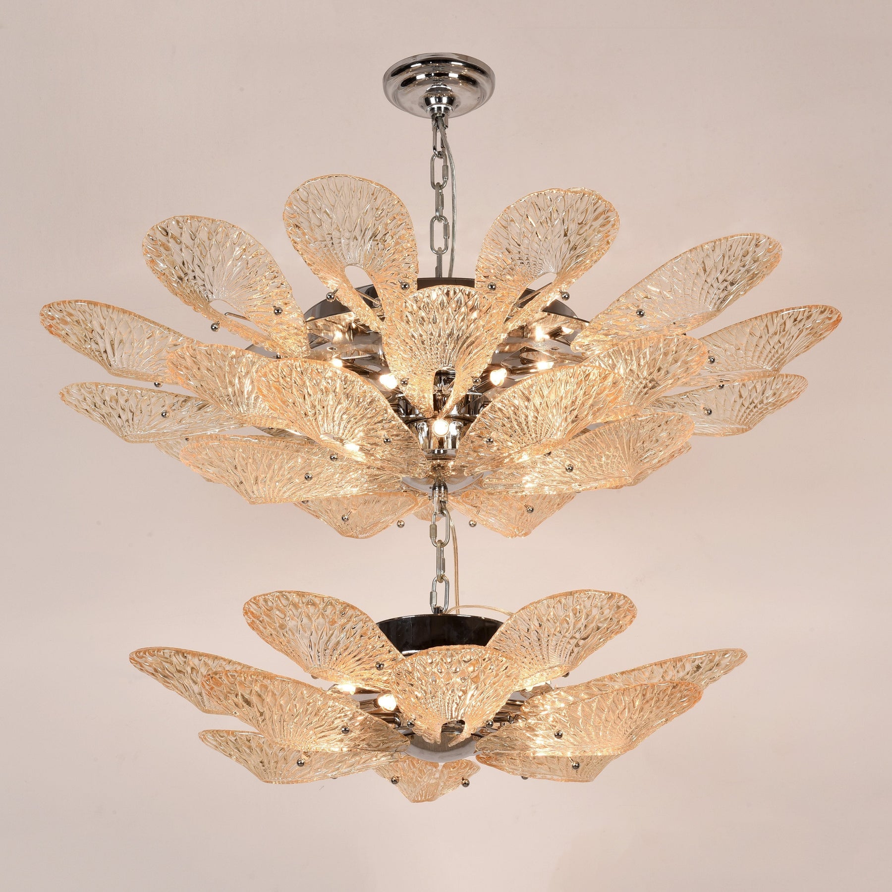 Bella 2-Tier Glass Flower Chandelier