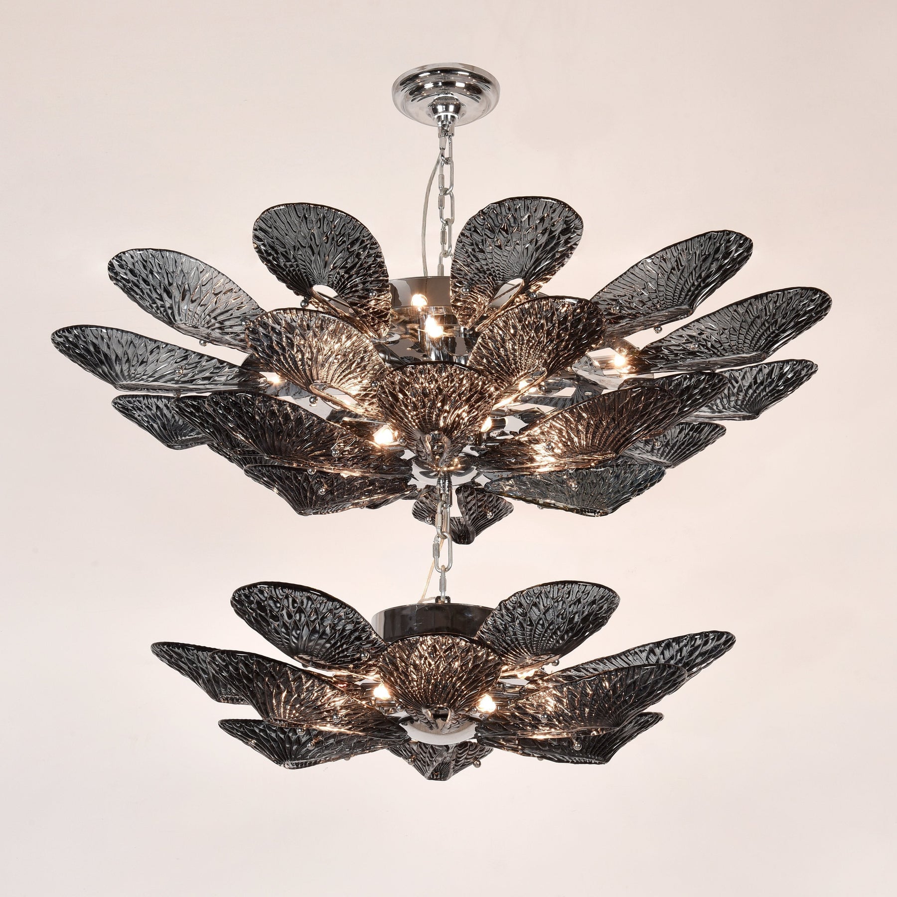 Bella 2-Tier Glass Flower Chandelier