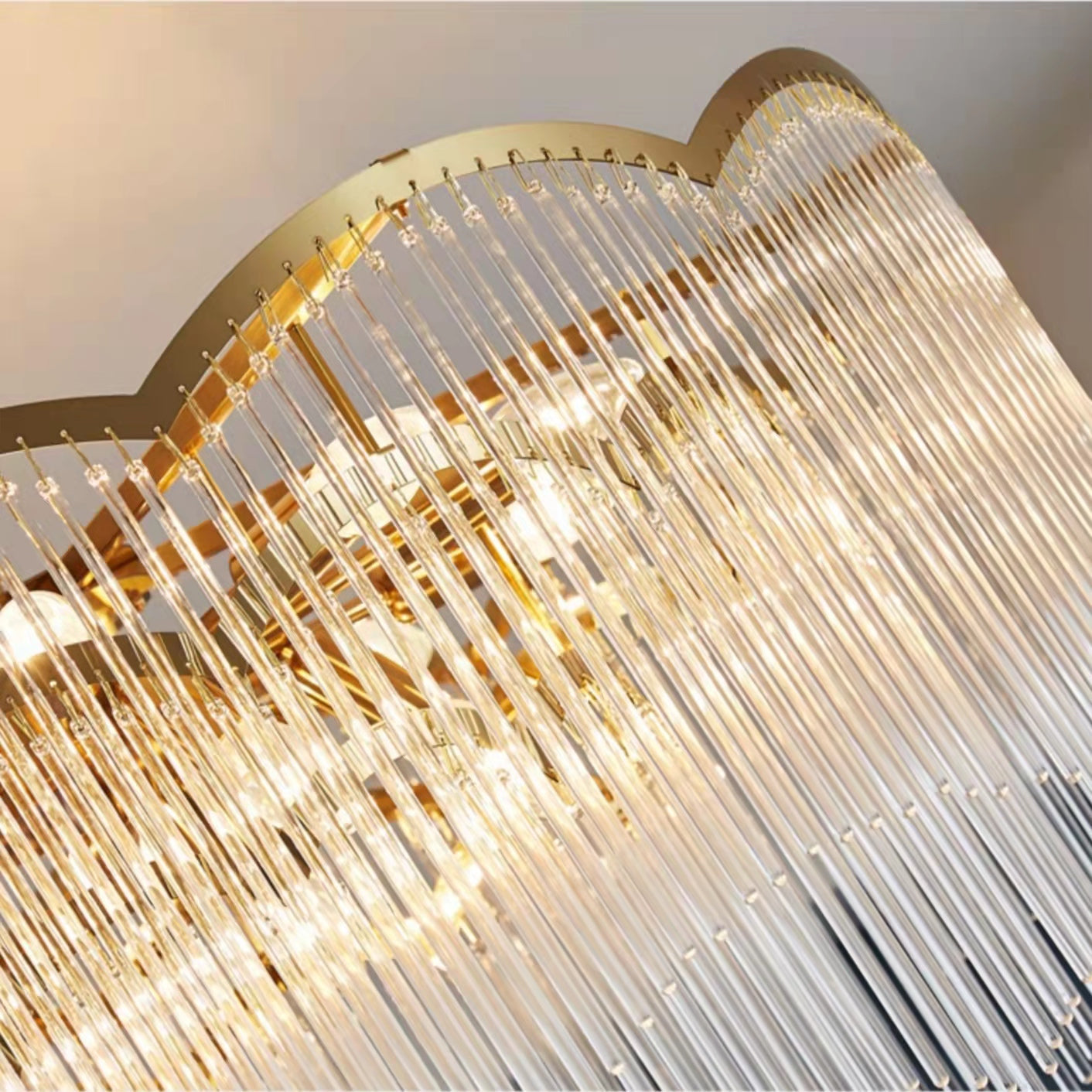 Elegant Lighting Chandelier Linear Crystal Lamp For Living/ Dining Room