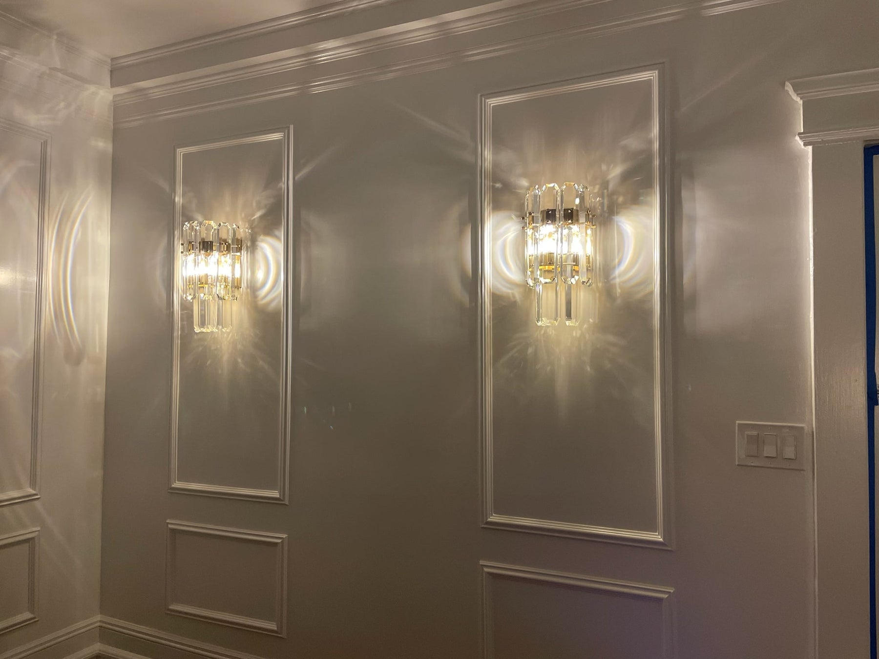 Gleam Crystal Wall Sconce 16"