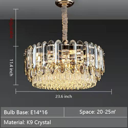 Luxury Smoke Gray K9 Crystal Chandeliers for Dining Room/Living Room