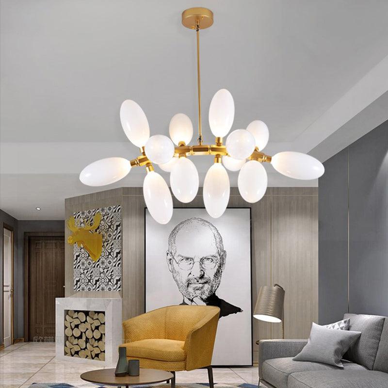 Kenneth Grape Artistic Linear Chandelier Over Dining Table