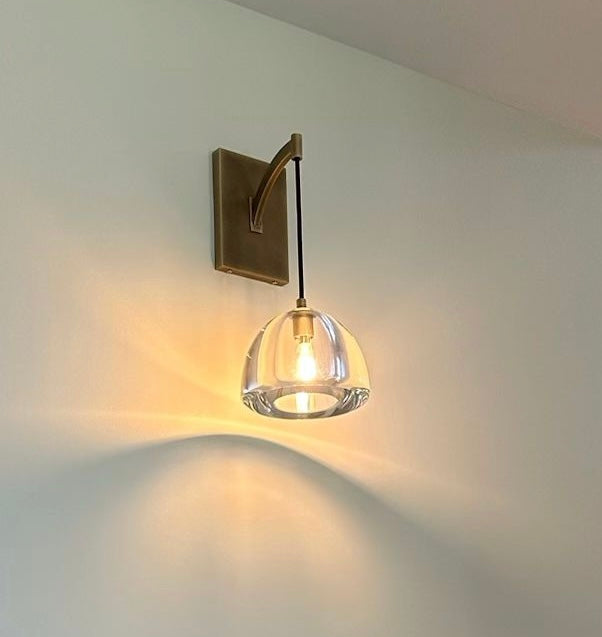 Himer Seris Modern Modern Crystal Wall Sconce Fixture